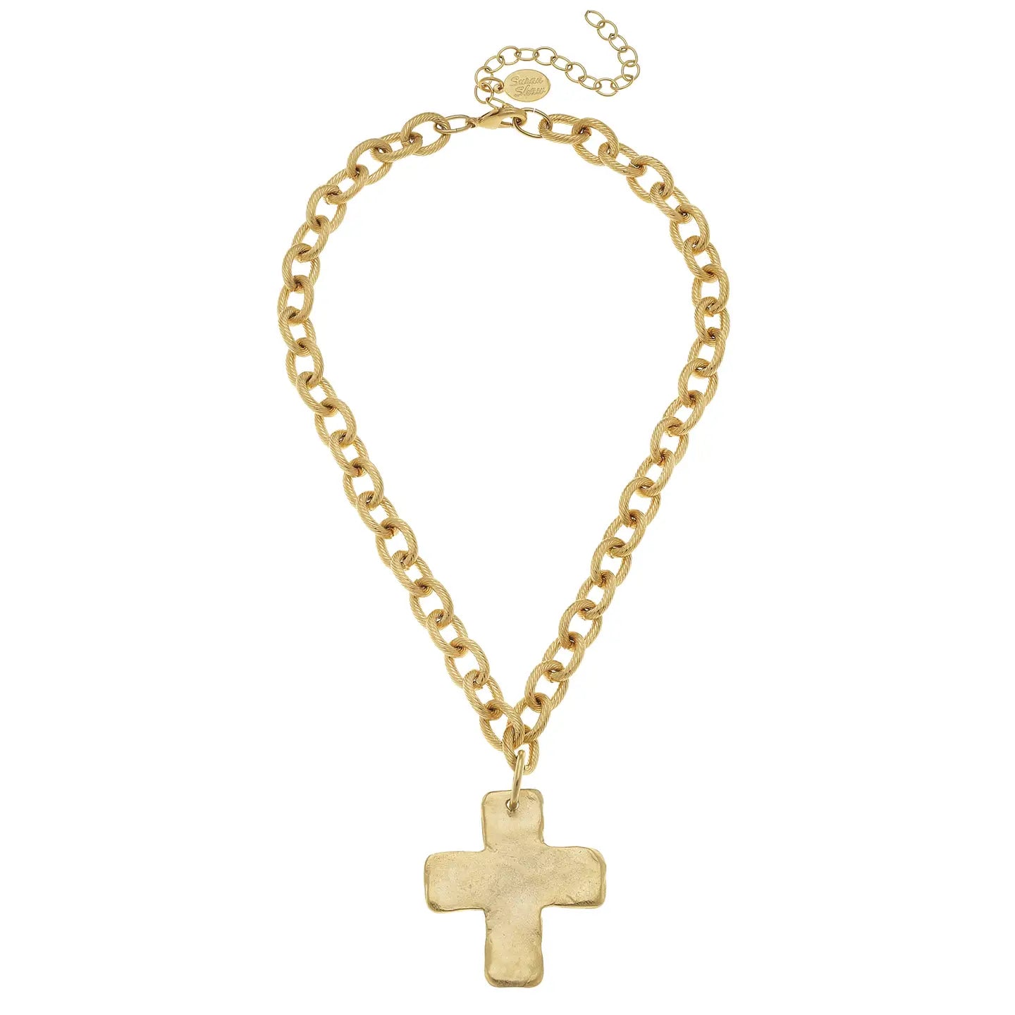 Gold Equal Sides Cross Necklace