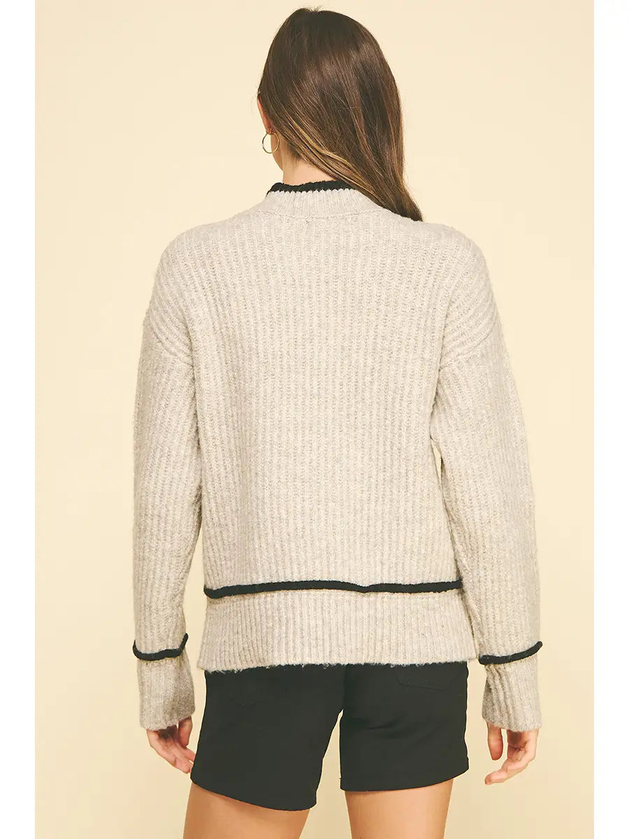 Color Detailed Knit Sweater