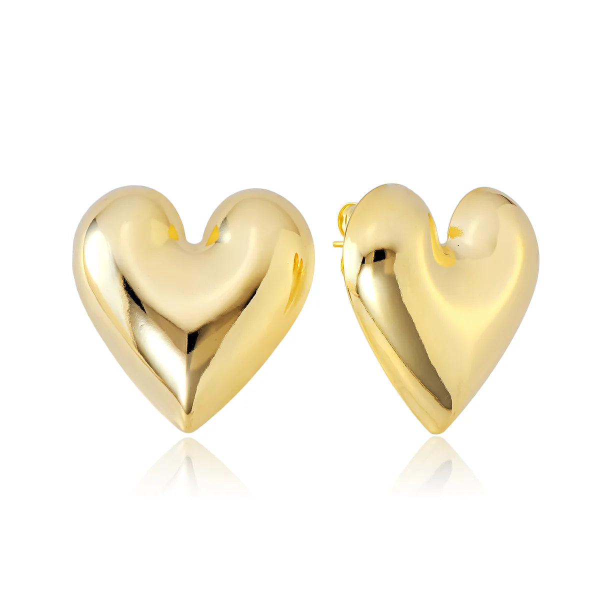 Mercy 1.5" Shiny Puffed Heart Stud