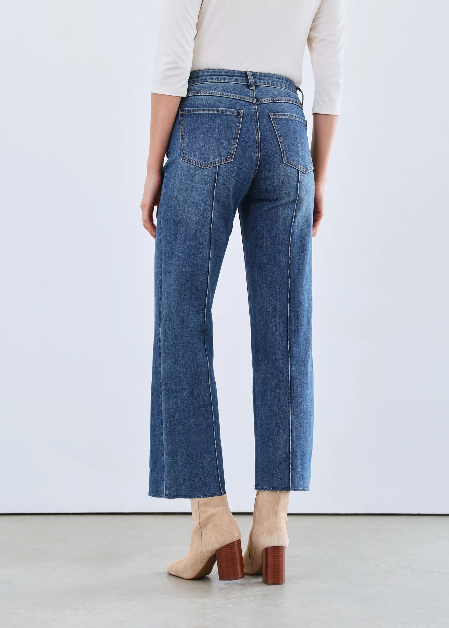 Olivia Vintage Pintuck Wideleg Ankle