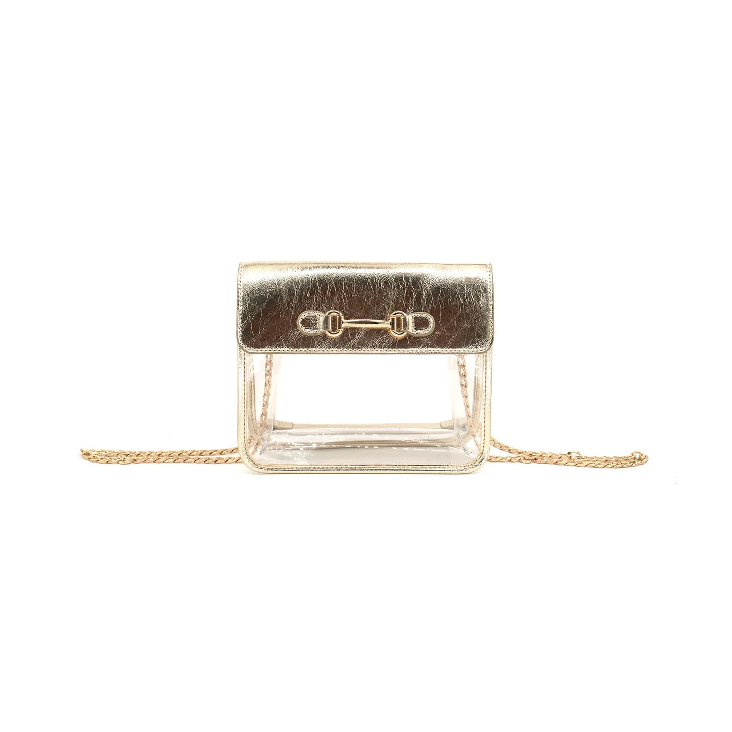 Gold Clear Crossbody Purse