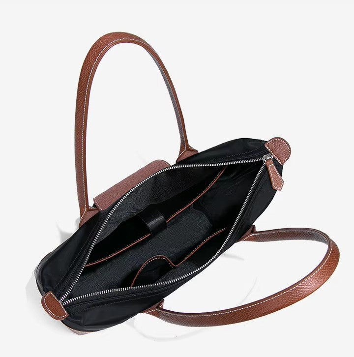 Nylon zip top tote