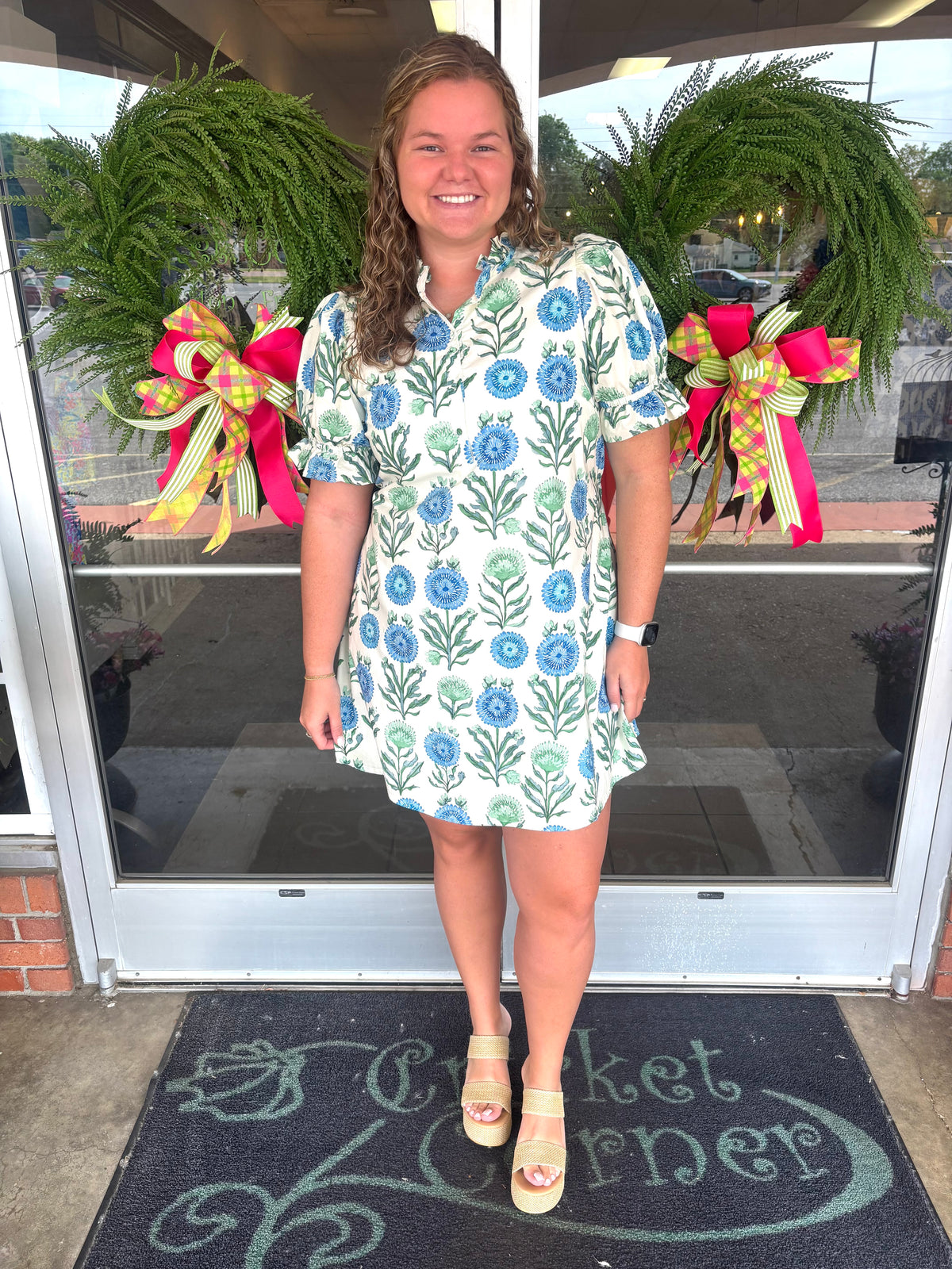 Blue Floral Dress