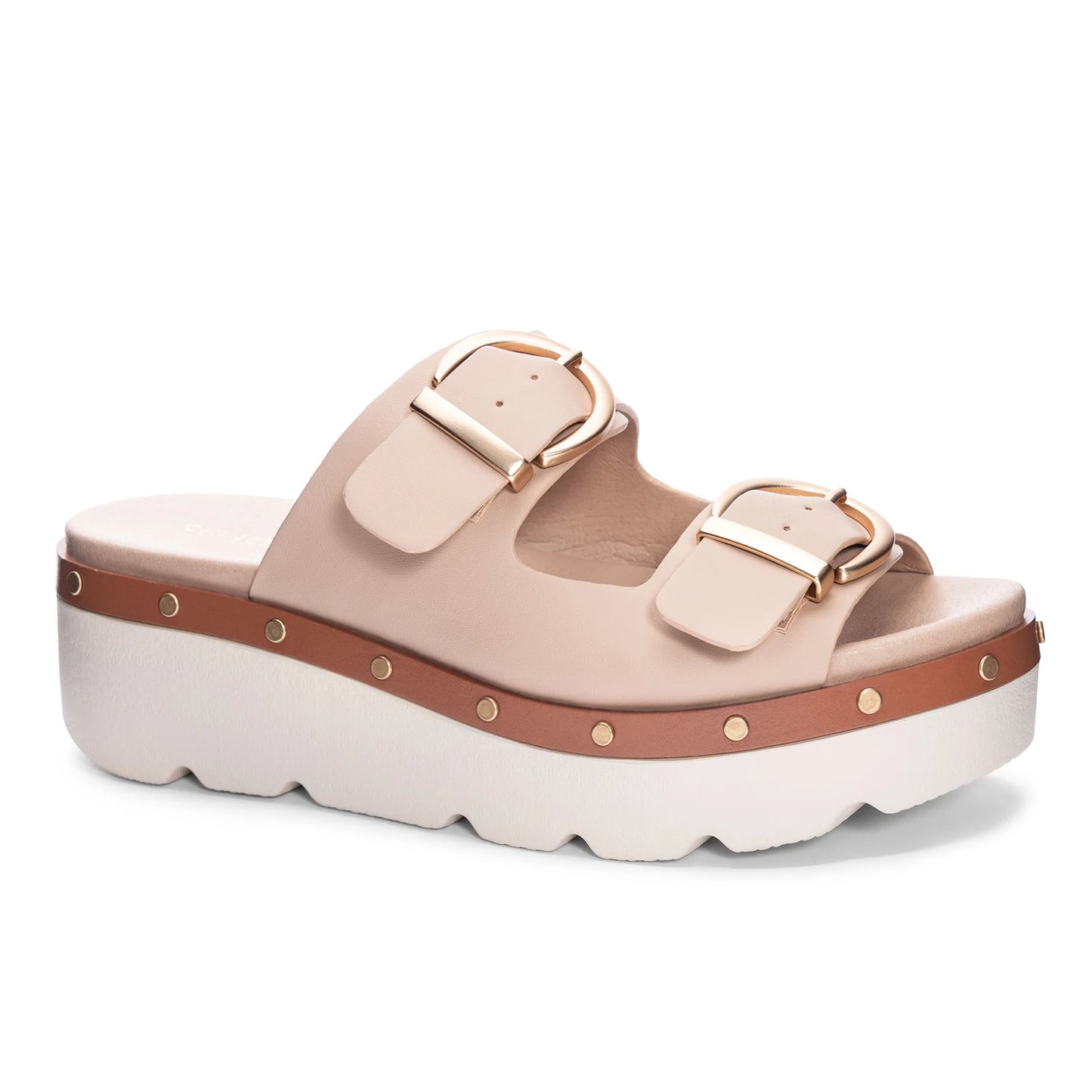 Surfs Up platform sandal- Smooth Beige