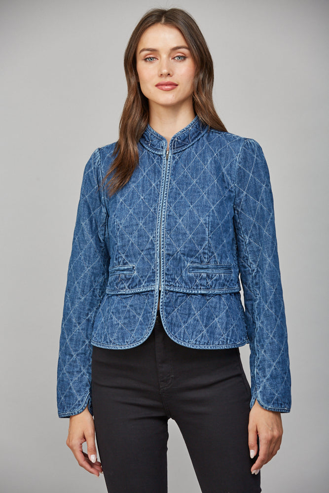 Dark Denim zip up jacket