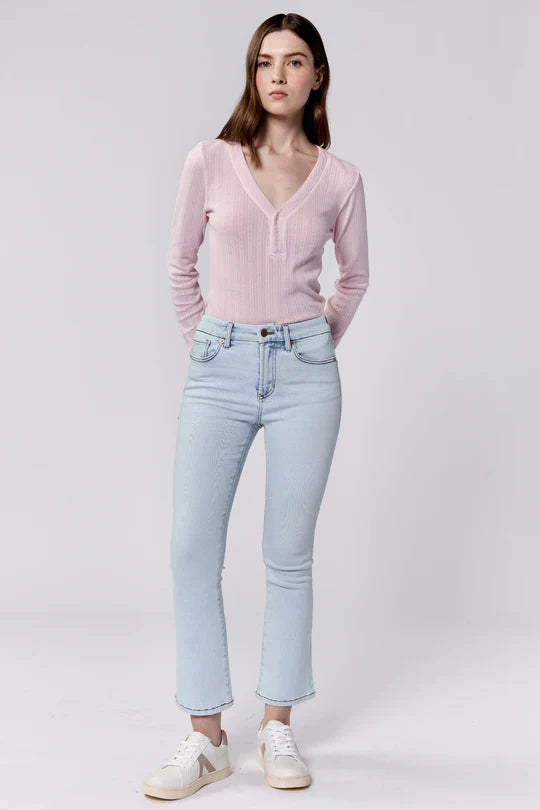Jeanne Positano Lite Denim MidRise Crop Flare