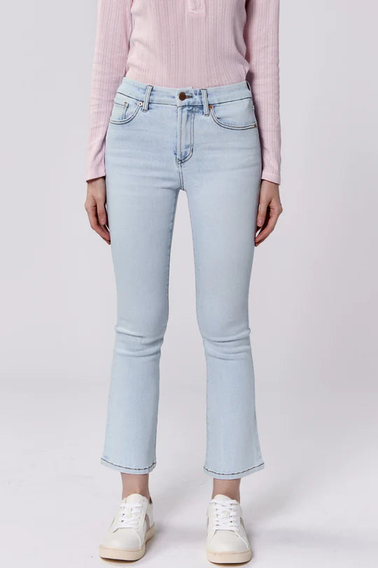 Jeanne Positano Lite Denim MidRise Crop Flare