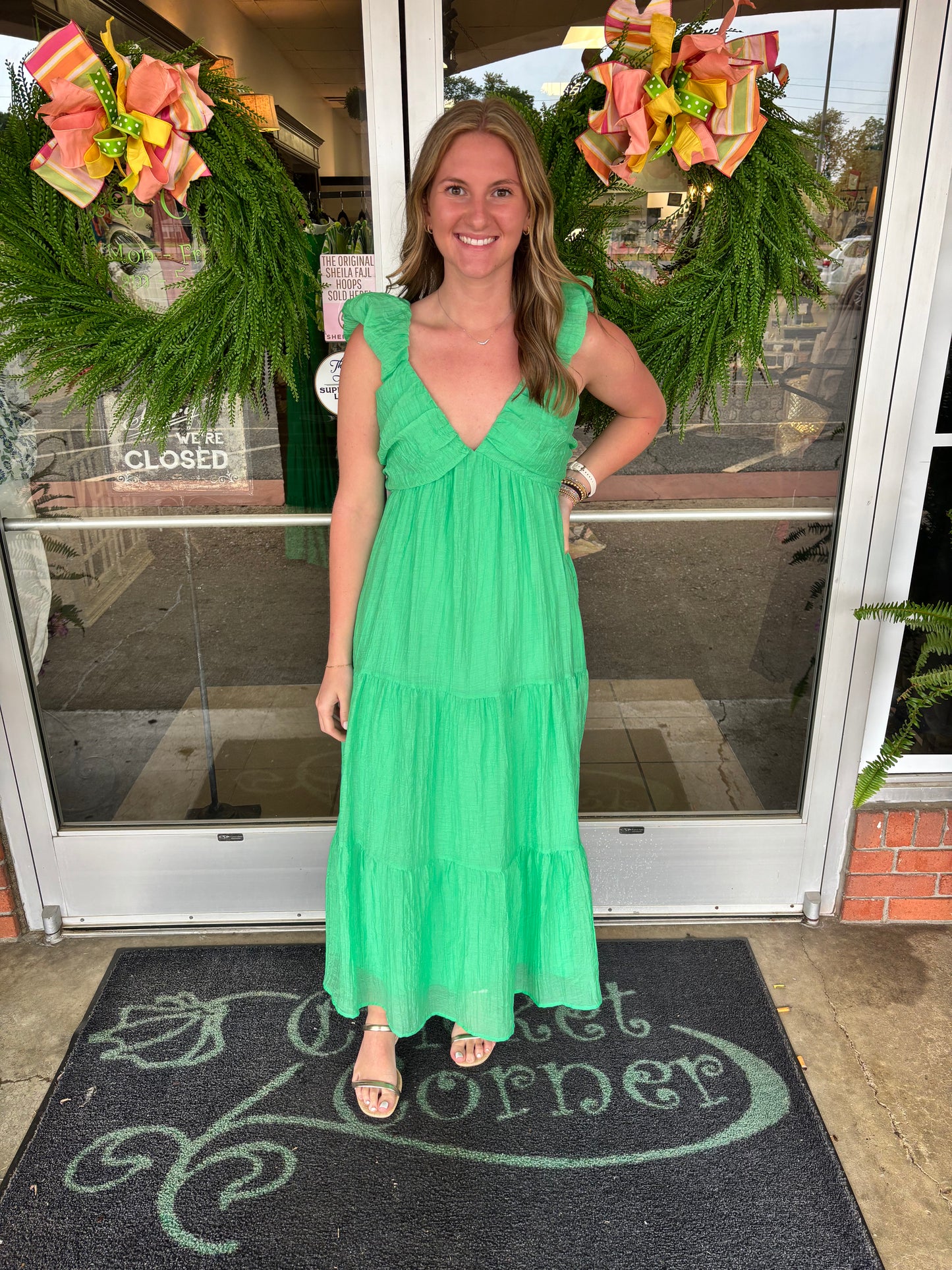 Mint Green Tiered Maxi