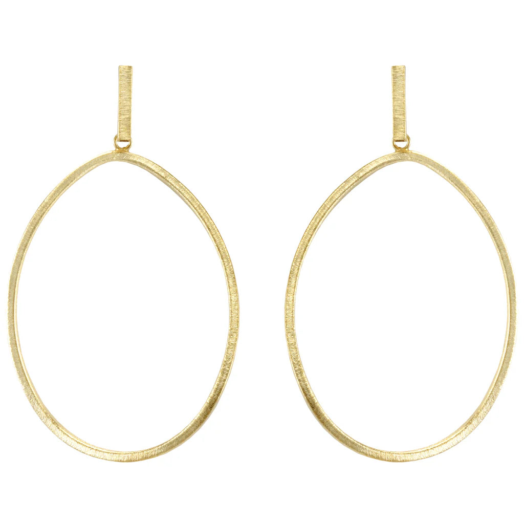 Twisted Oval Hoop