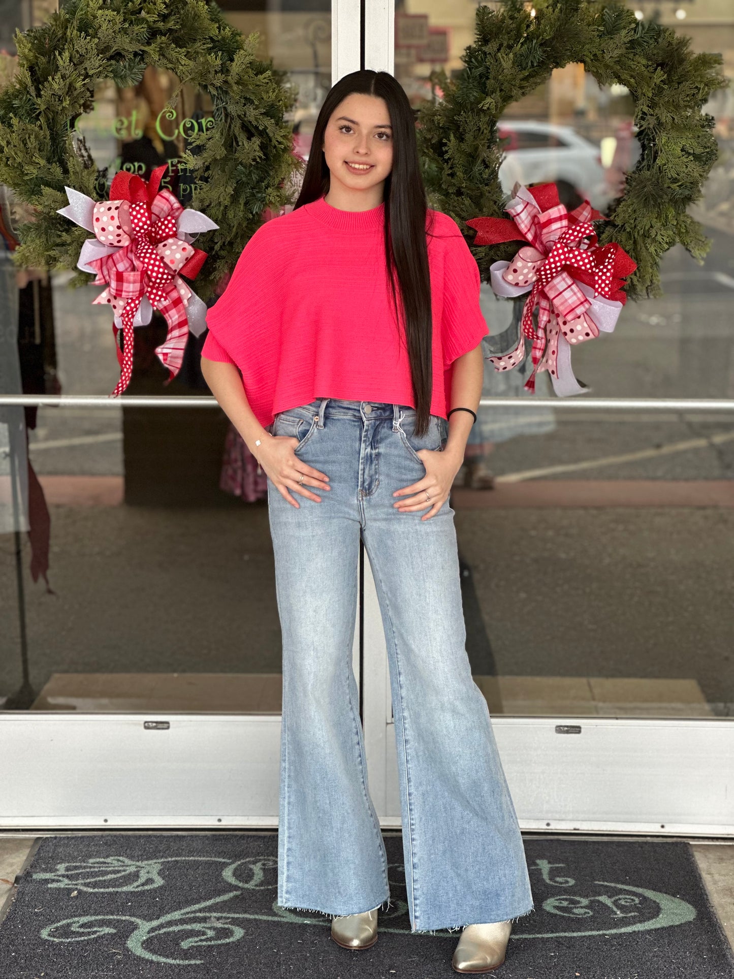 Fiona Montilla Light Denim HiRise Wide Leg Jean