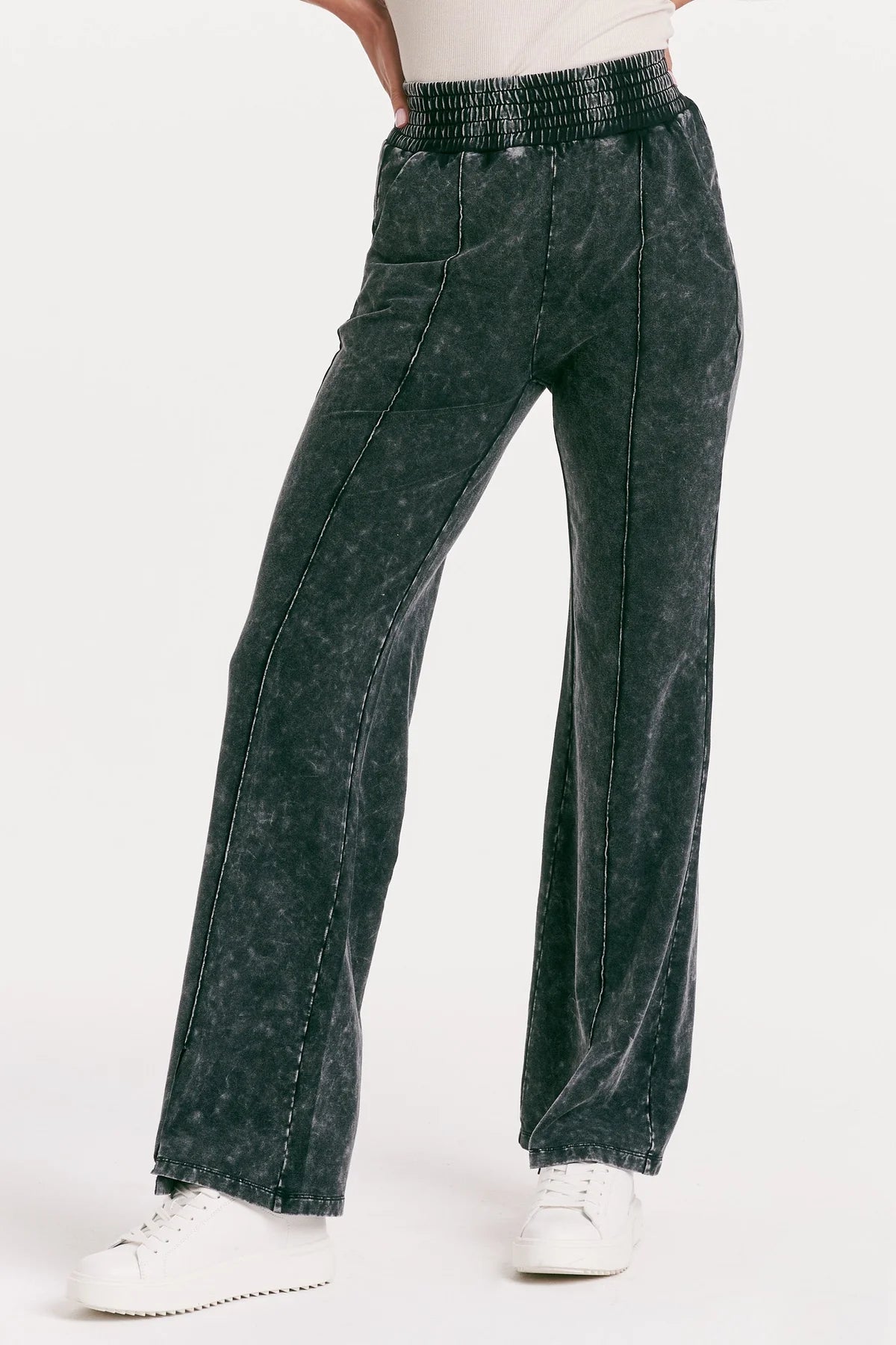 Francine Minwash Frntseam/Slit Sweatpant