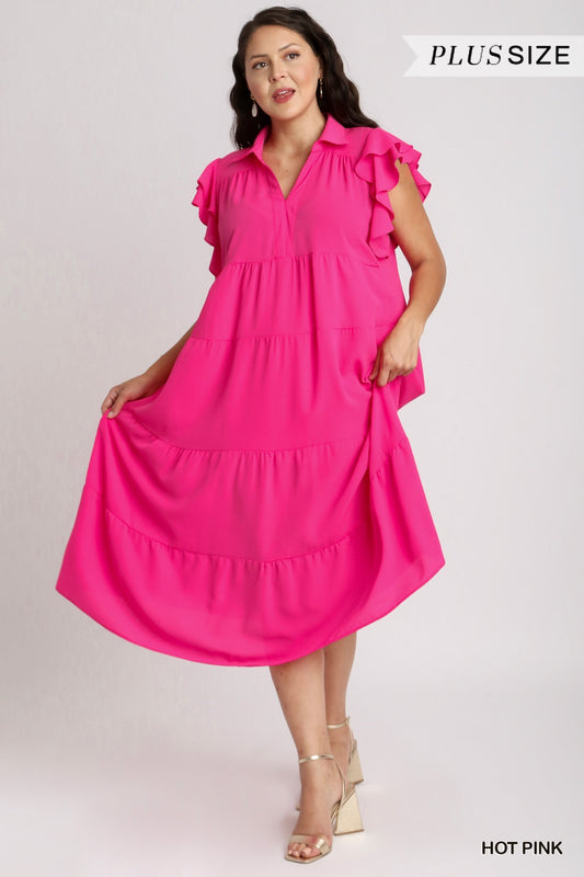 Hot Pink Maxi dress +