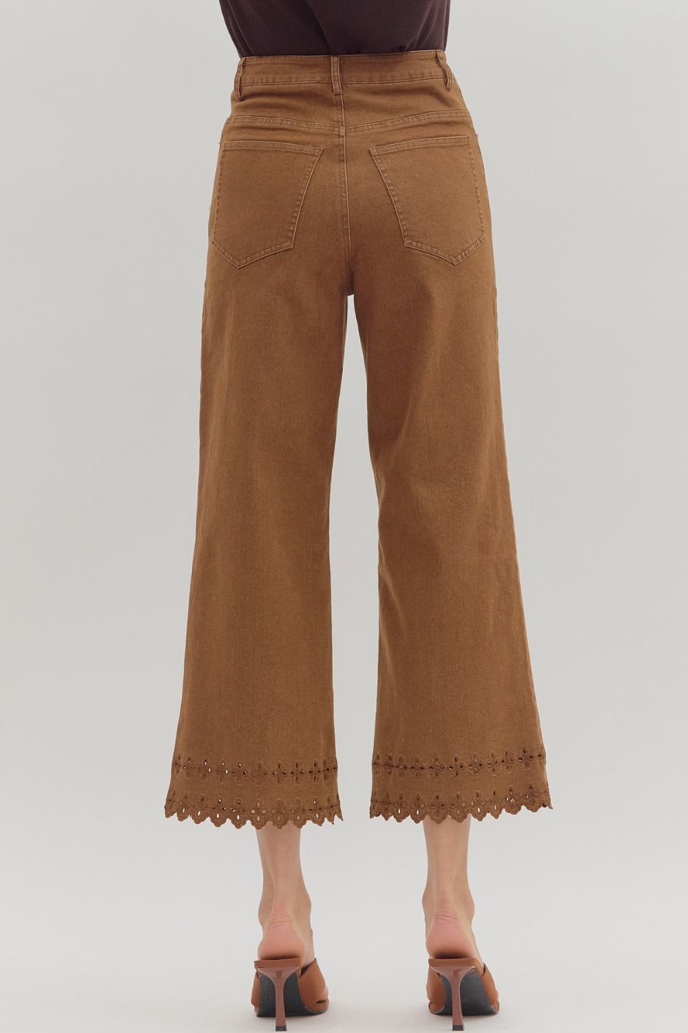 High waist ankle length pants