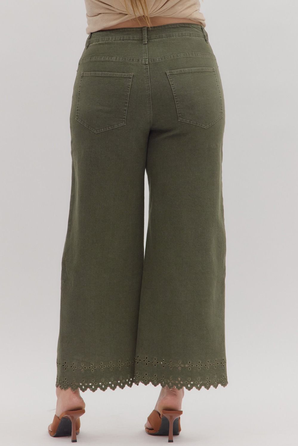 High waist ankle length pants +