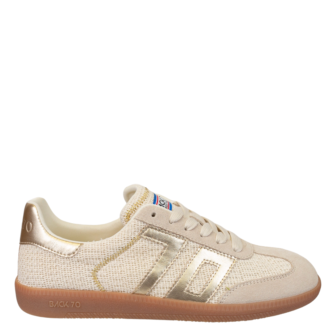 Back 70 Sneaker-Iuta Gold & Cream Linen