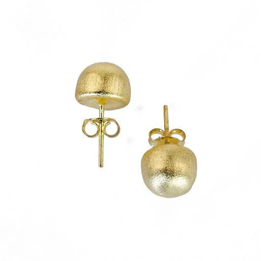 Lilou Studs .5" brushed gold ball