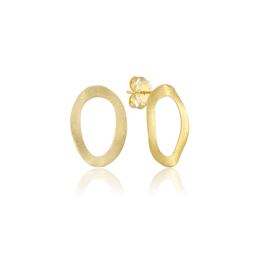 Dreamweaver Small 1" Wavy Oval Stud