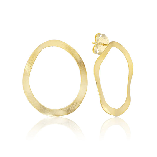 Dreamweaver 1.5" Wavy Oval Stud