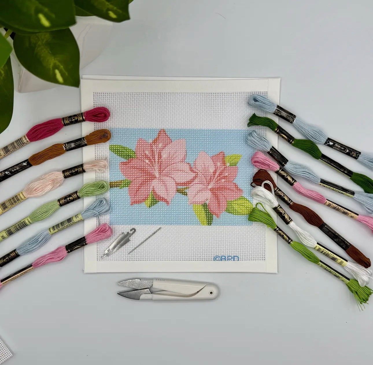 Double Azaleas Needlepoint Kit