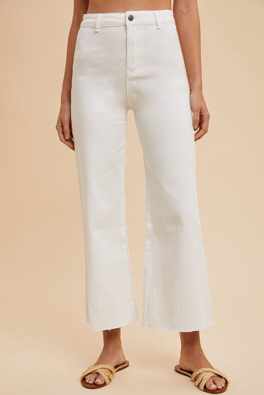 White Wide Leg Denim Jean