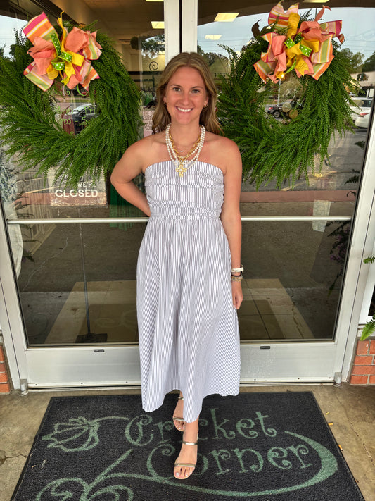 Black Stripe Tube Maxi