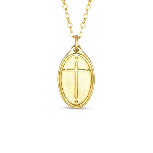 16" Oval Cross/ Romans 5:8
