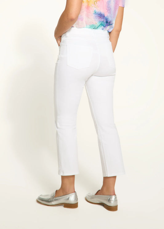 Olivia BootCut White Crop Jean