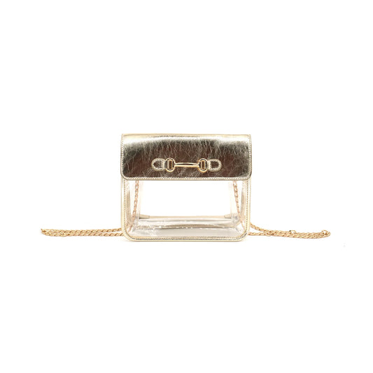 Gold Clear Crossbody Purse