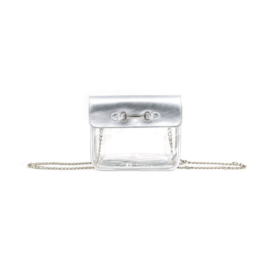 Silver Clear Crossbody Purse