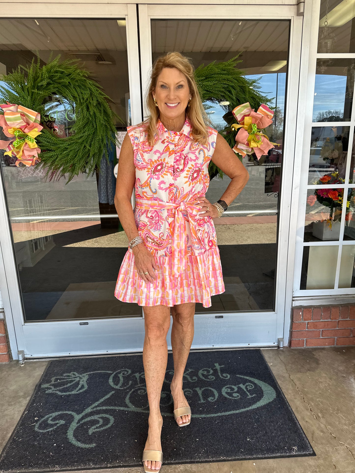 Carnival Paisley Contrast Shirtdress
