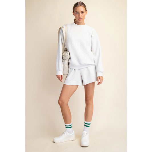 Modal poly Span scuba mock neck pullover