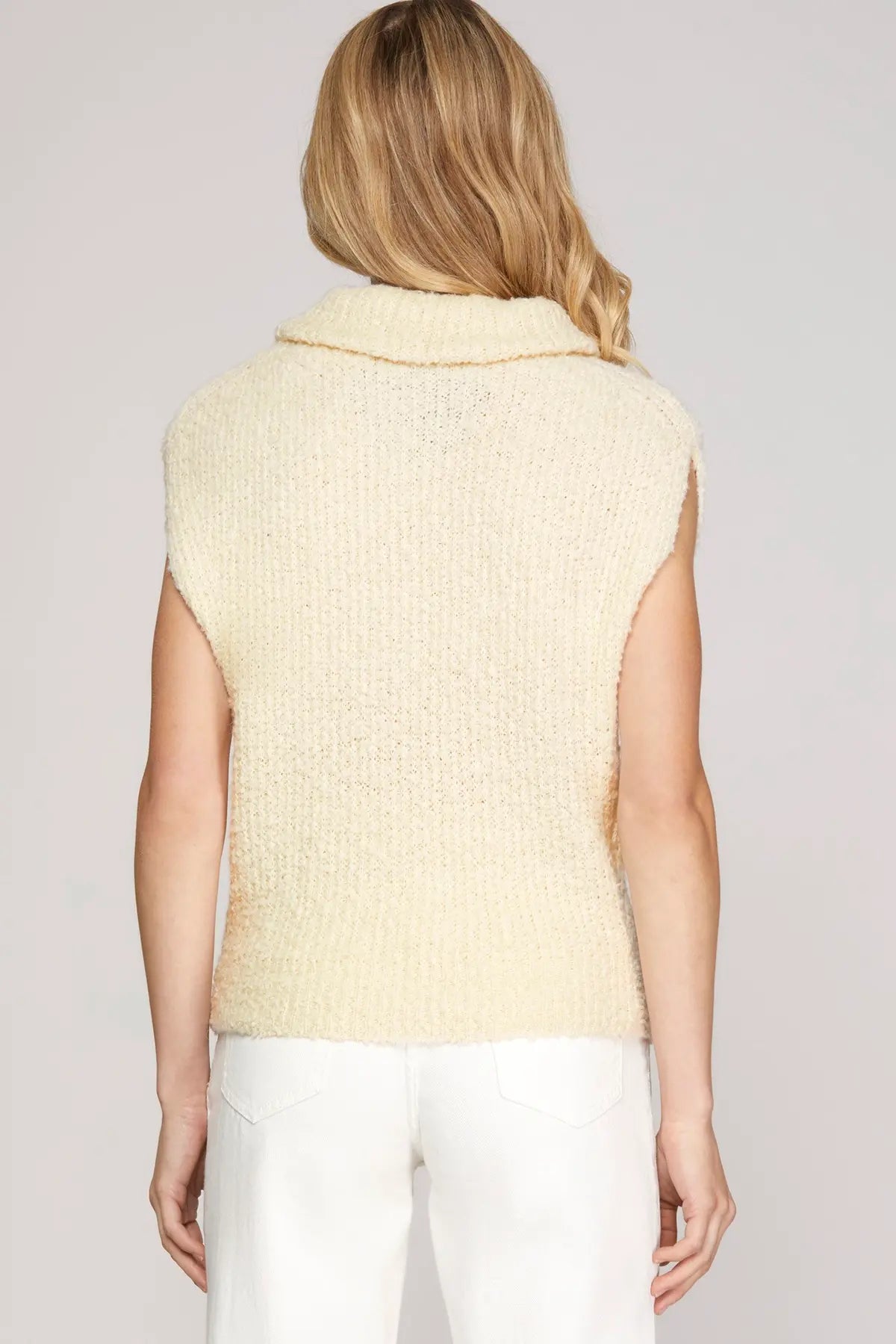 Drop Shoulder Cowl Sweater top