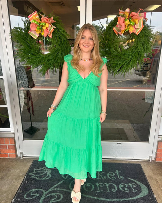 Mint Green Tiered Maxi