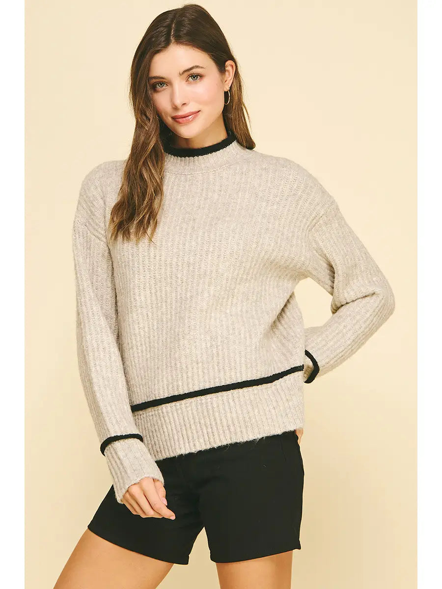 Color Detailed Knit Sweater