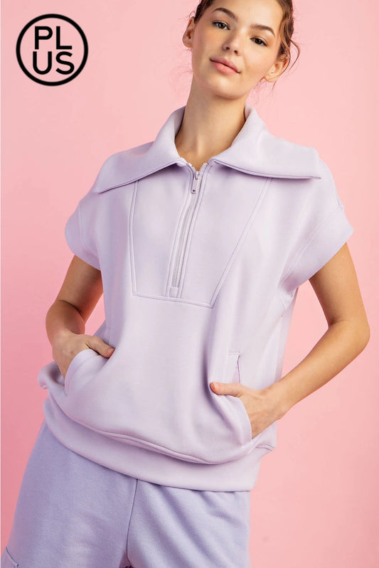 Lavender Sleeveless Scuba +