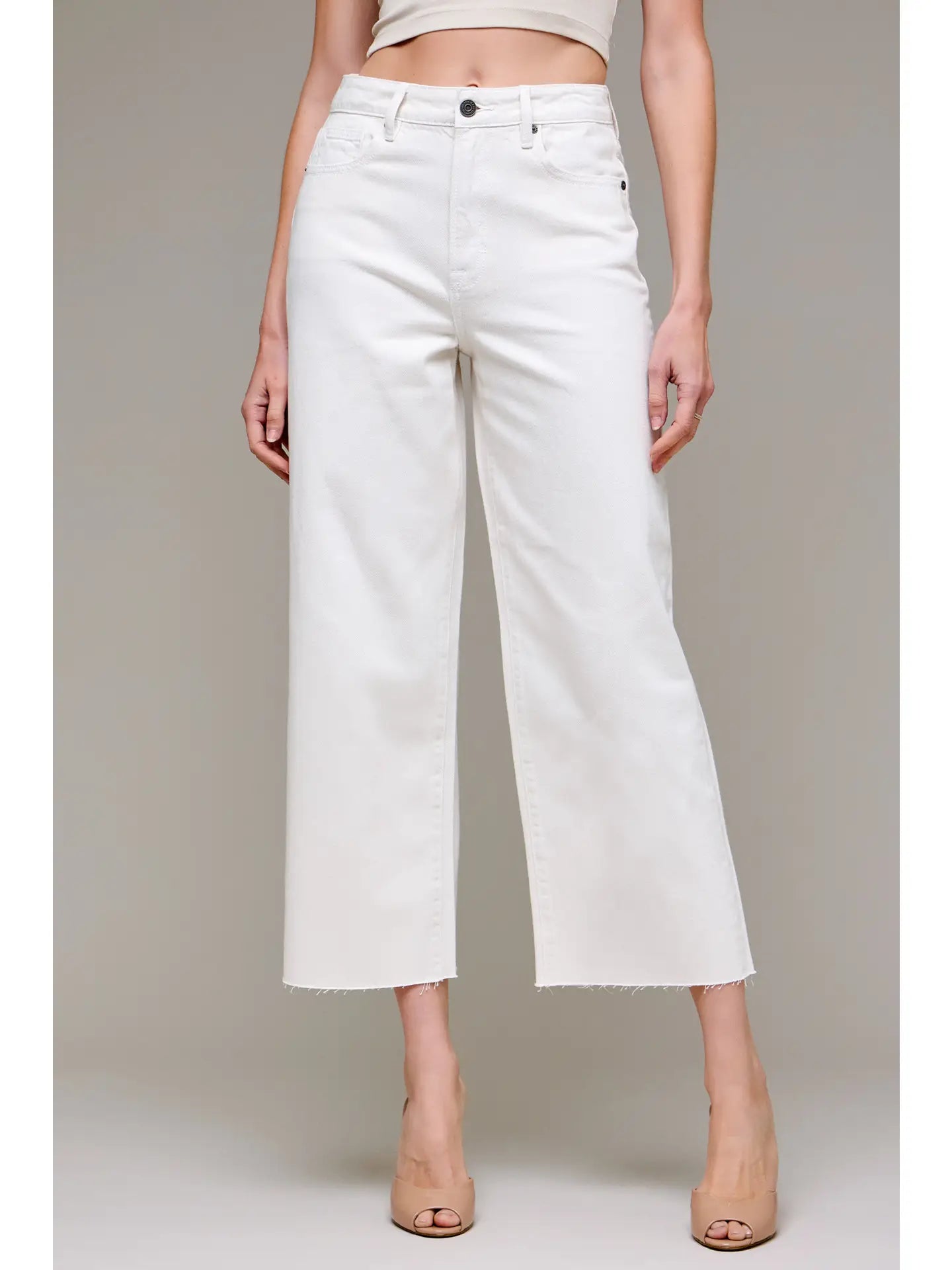Nori Sea Salt Wide Leg Cropped Jean