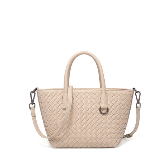 Double Handle woven Small crossbody bag