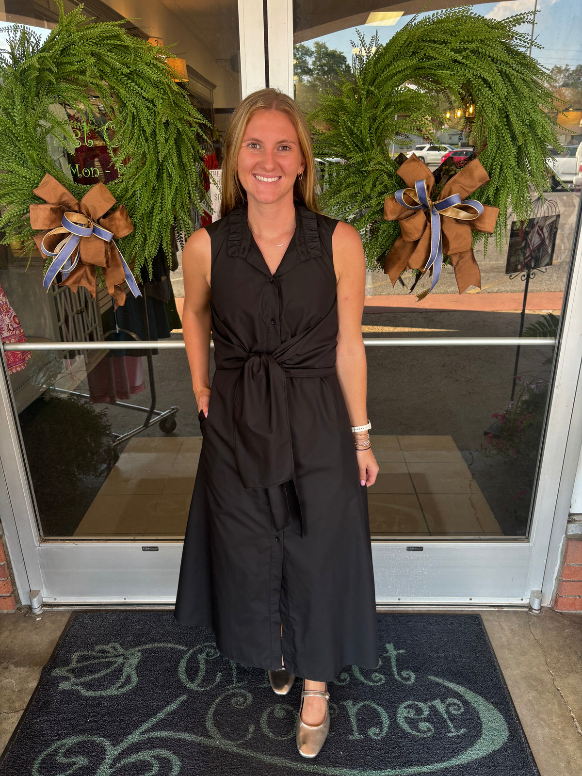 Black Wrap Maxi Dress
