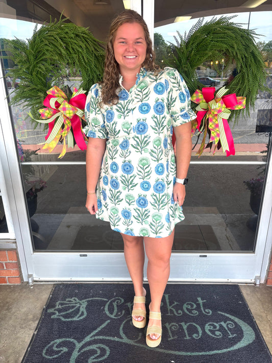 Blue Floral Dress