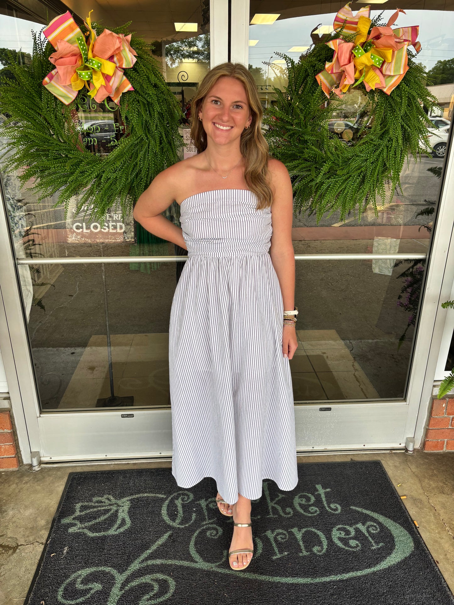 Black Stripe Tube Maxi