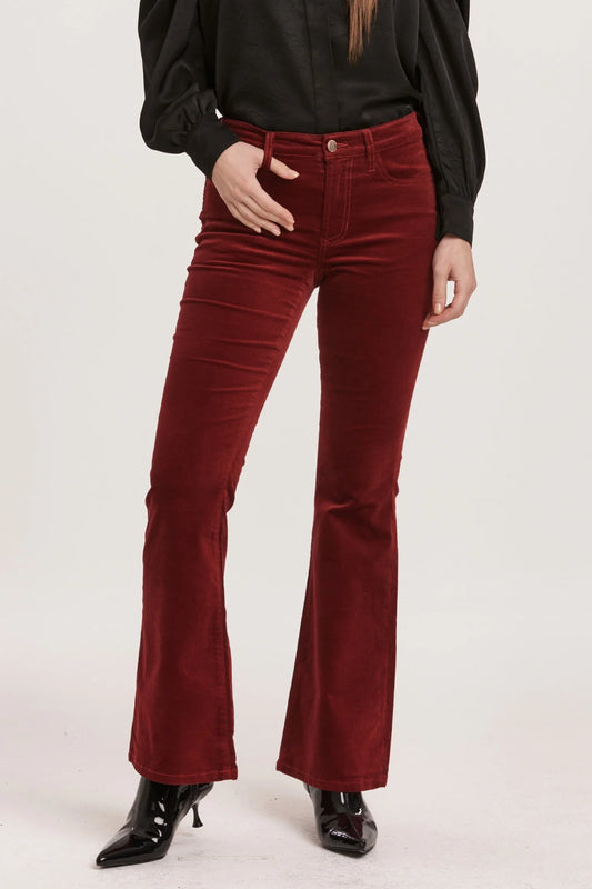 Rosa Burgundy Midrise Flare