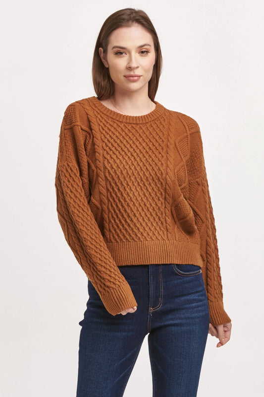 Holden Nutshell Crew Neck Cable Sweater