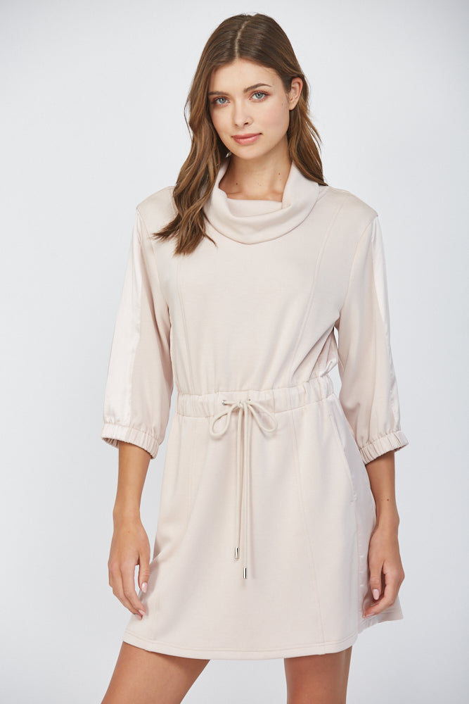 Blush Drawstring waist dress