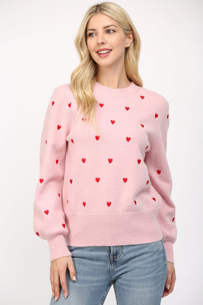 Heart Emb sweater
