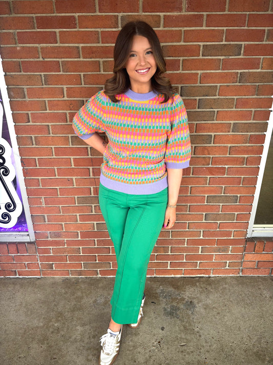 Bright Multi Color knit sweater