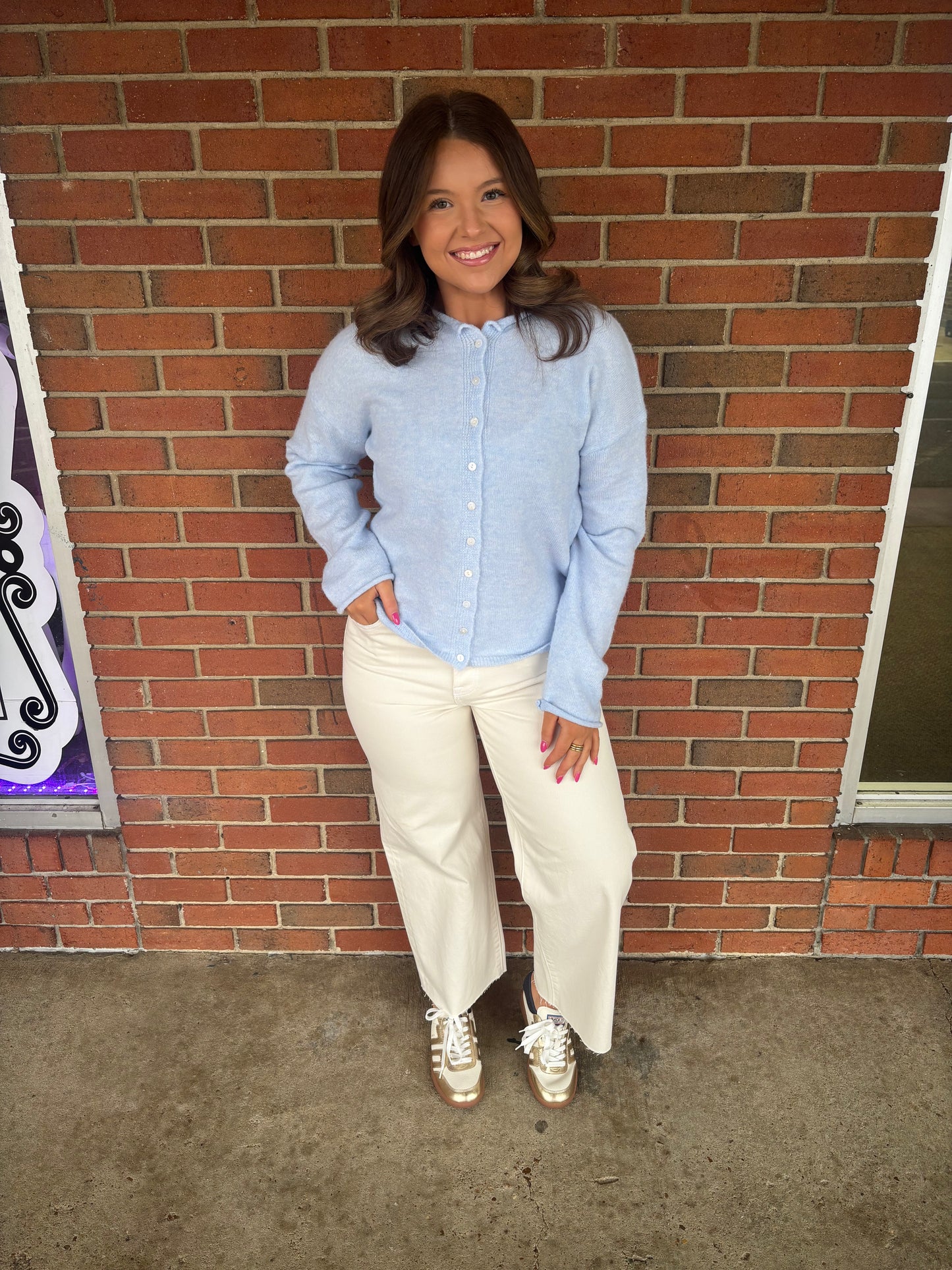 Essential Button Down Cardigan Top (2 colors)