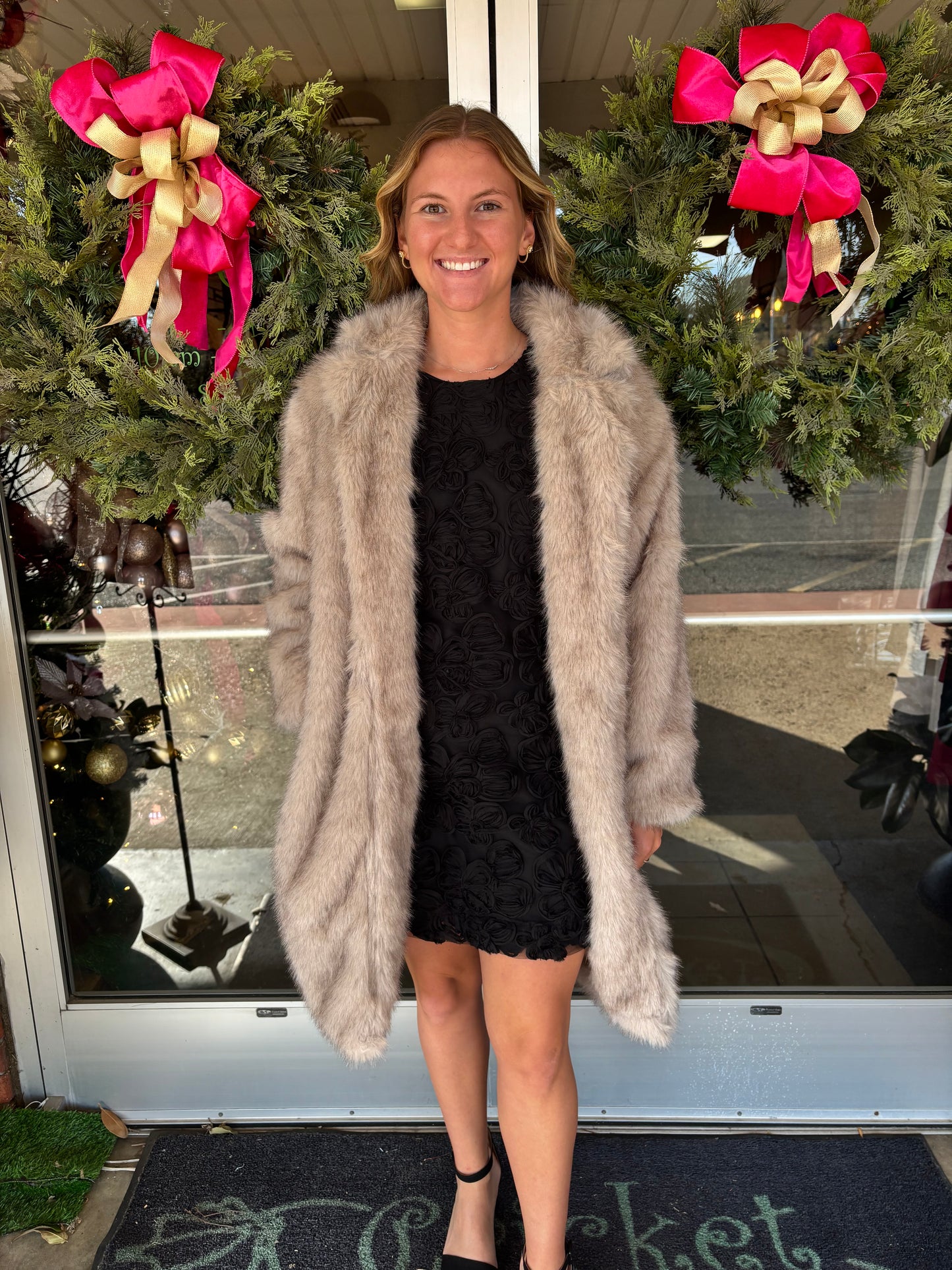 Pixie Tipped Vegan fur Coat