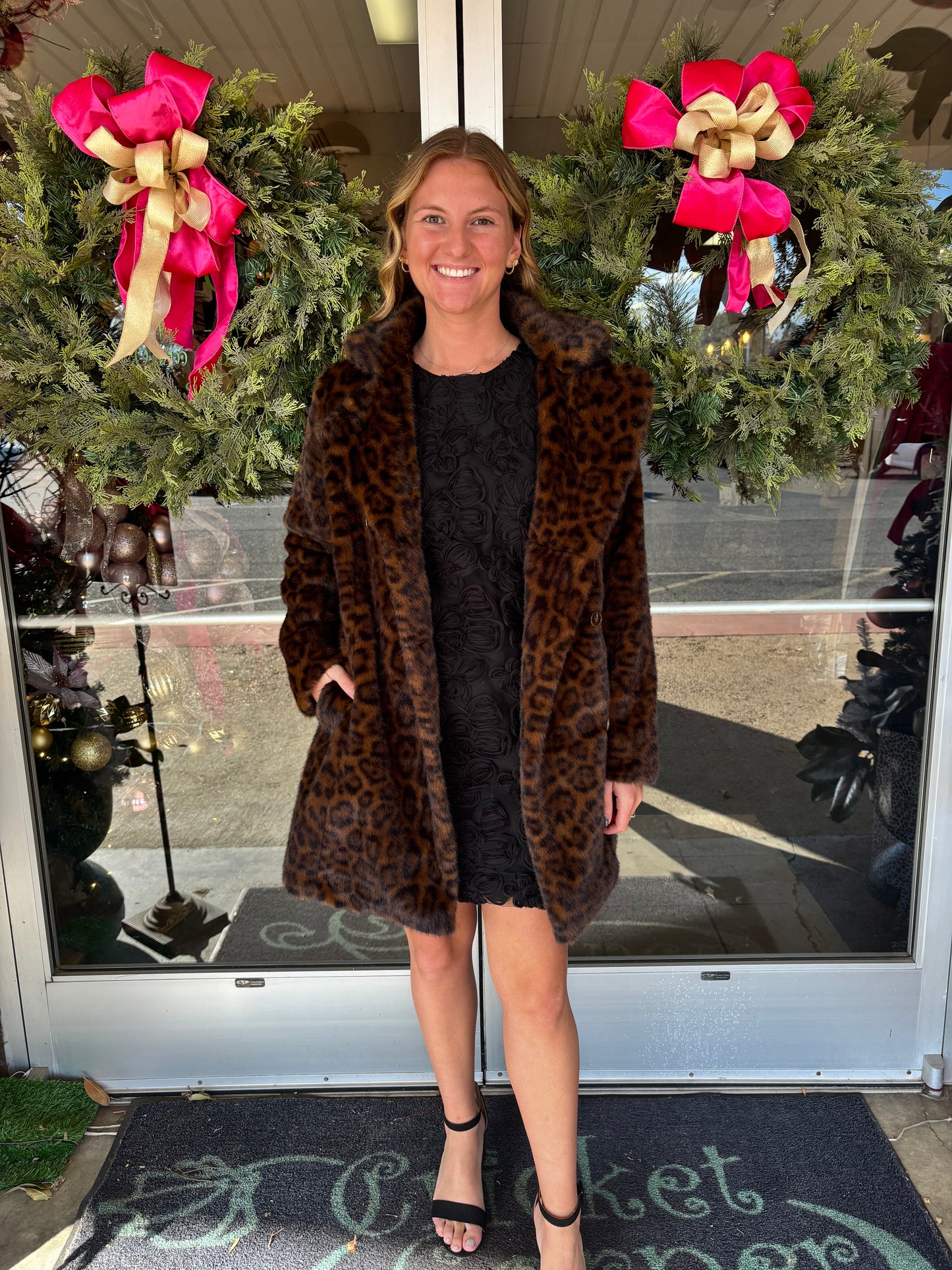 Margot Leopard Faux Fur Coat