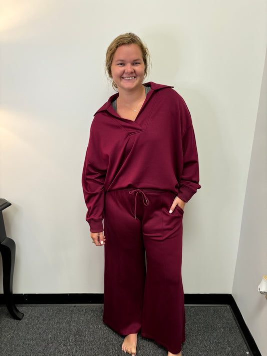 Merlot Wide Leg Pant