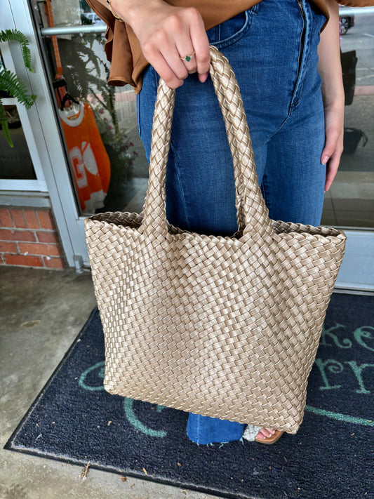 2 handle woven purse Assorted